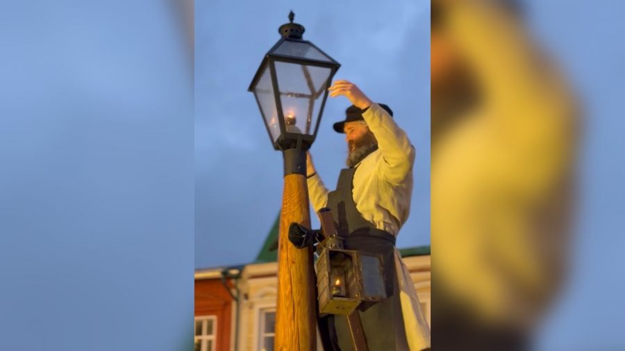 В Рыбинске появилась новая традиция с зажиганием уличных фонарей
