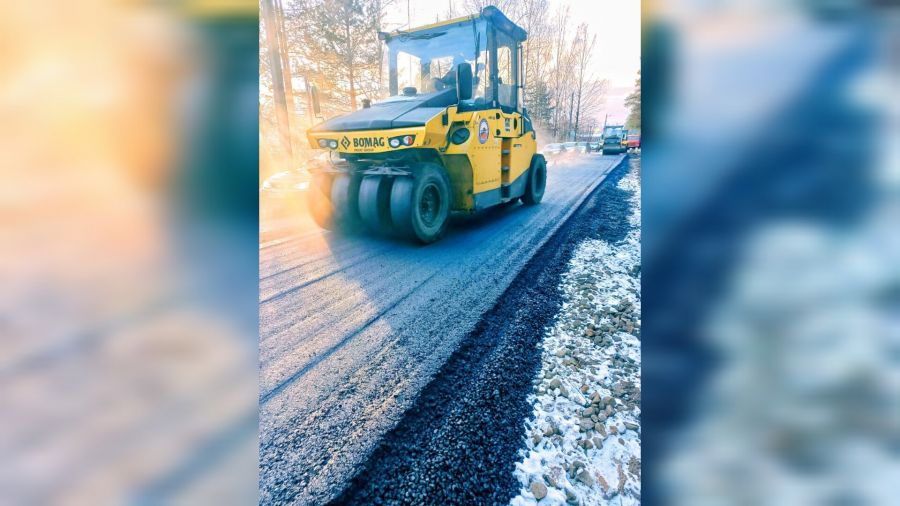В Ярославле началась укладка асфальта от Областной больницы до Красного Бора