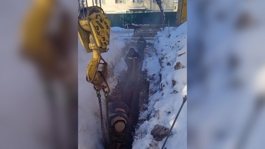 В Рыбинске продолжают устранять утечки на теплосетях