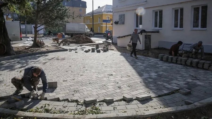 В Рыбинске на улице Чкалова создают новый сквер