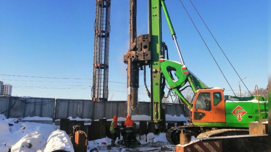 В Ярославле начали строить вторую опору моста через Волгу