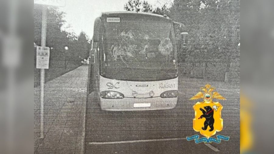 Пьяный ярославец разбил стекла туристического автобуса