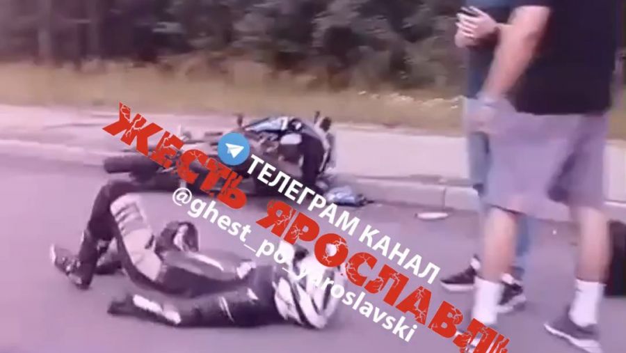 В Ярославле на проспекте Фрунзе сбили мотоциклиста
